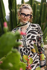 MARIA.B - 3PC LAWN PRINTED SHIRT WITH SILK PRINTED DUPATTA AND TROUSER - HZG2973