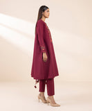 SAPPHIRE - 3PC DHANAK EMBROIDERED SHIRT WITH TWILL PRINTED SHAWL AND TROUSER - HZG2012