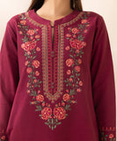 SAPPHIRE - 3PC DHANAK EMBROIDERED SHIRT WITH TWILL PRINTED SHAWL AND TROUSER - HZG2012