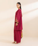 SAPPHIRE - 3PC KHADDAR EMBROIDERED SHIRT WITH TWILL PRINTED SHAWL AND TROUSER - HZG2014