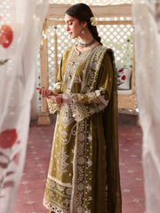 MAHNUR - 3PC LAWN EMBROIDERED SHIRT WITH LAWN EMBROIDERED DUPATTA AND TROUSER - HZG2227