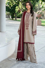 JAZMIN - 3PC LAWN EMBROIDERED SHIRT WITH MANAAR PRINTED DUPATTA AND TROUSER - HZG2780