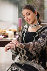 ASIM JOFA - 3PC LAWN EMBROIDERED SHIRT WITH CHIFFON EMBROIDERED DUPATTA AND TROUSER - HZG2683