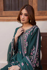 BATIK - 3PC LAWN EMBROIDERED SHIRT WITH CHIFFON EMBROIDERED DUPATTA AND TROUSER - HZG2754