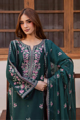 BATIK - 3PC LAWN EMBROIDERED SHIRT WITH CHIFFON EMBROIDERED DUPATTA AND TROUSER - HZG2754
