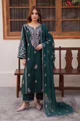 BATIK - 3PC LAWN EMBROIDERED SHIRT WITH CHIFFON EMBROIDERED DUPATTA AND TROUSER - HZG2754