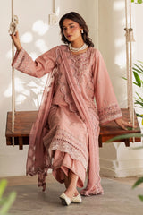 BATIK - 3PC LAWN EMBROIDERED SHIRT WITH CHIFFON EMBROIDERED DUPATTA AND TROUSER - HZG2753