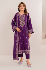 GARNET - 3PC LAWN EMBROIDERED SHIRT WITH CHIFFON EMBROIDERED DUPATTA AND TROUSER - HZG2101