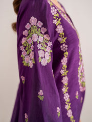 GARNET - 3PC LAWN EMBROIDERED SHIRT WITH CHIFFON EMBROIDERED DUPATTA AND TROUSER - HZG2101