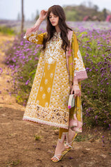 MUSHQ - 3PC LAWN EMBROIDERED SHIRT WITH MANAAR PRINTED DUPATTA AND TROUSER - HZG1911