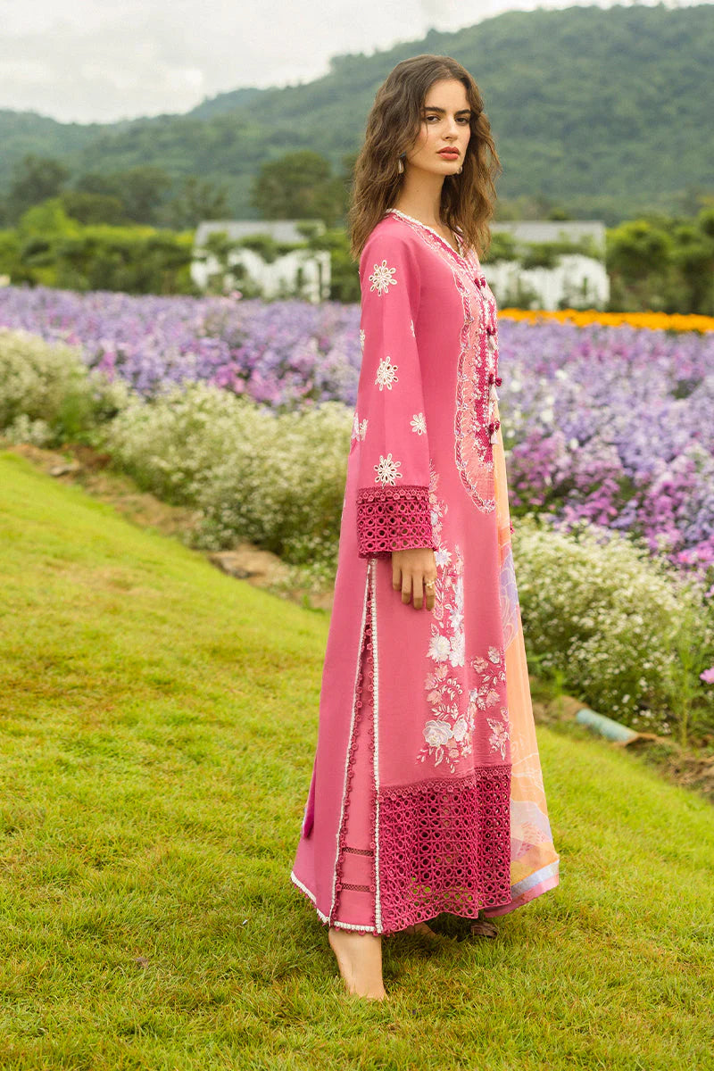 MUSHQ - 3PC LAWN EMBROIDERED SHIRT WITH CHIFFON PRINTED DUPATTA AND TROUSER - HZG2240