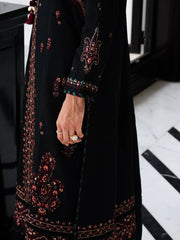 BATIK - 3PC DHANAK EMBROIDERED SHIRT WITH DHANAK EMBROIDERED SHAWL & TROUSER - HZU2568