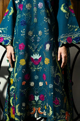 ZAIB - 3PC KARANDI EMBROIDERED SHIRT WITH KARANDI EMBROIDERED SHAWL AND TROUSER - HZU2589