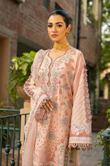 ELAF - 3PC LAWN EMBROIDERED SHIRT WITH KHADDI NET EMBROIDERED DUPATTA AND TROUSER - HZG2867