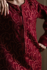 BATIK - 2PC DHANAK EMBROIDERED SHIRT WITH TROUSER - HZG2616