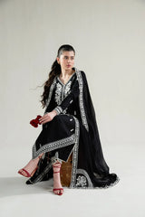 ZAIB - 3PC LAWN EMBROIDERED SHIRT WITH KHADDI NET EMBROIDERED DUPATTA AND TROUSER - HZG2748