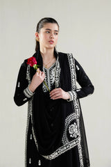 ZAIB - 3PC LAWN EMBROIDERED SHIRT WITH KHADDI NET EMBROIDERED DUPATTA AND TROUSER - HZG2748