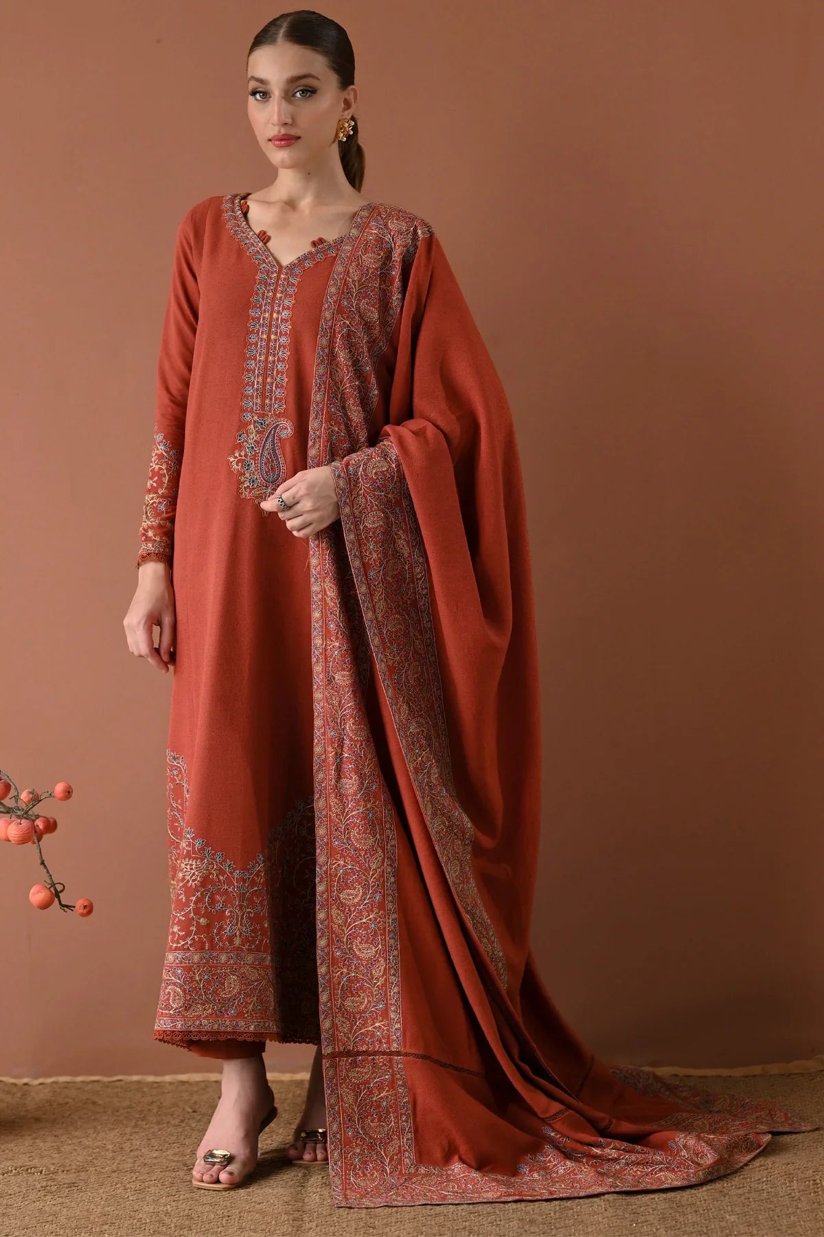 ZAIB - 3PC LAWN EMBROIDERED SHIRT WITH LAWN EMBROIDERED DUPATTA AND TROUSER - HZG2751