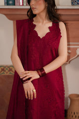 ZAIB - 3PC LAWN EMBROIDERED SHIRT WITH MANAAR EMBROIDERED DUPATTA AND TROUSER - HZG3058