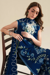 ZAIB - 3PC LAWN EMBROIDERED SHIRT WITH CHIFFON EMBROIDERED DUPATTA AND TROUSER - HZG3045