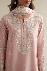 ZAIB - 3PC LAWN EMBROIDERED SHIRT WITH CHIFFON EMBROIDERED DUPATTA AND TROUSER - HZG3051