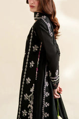 ZAIB - 3PC LAWN EMBROIDERED SHIRT WITH KHADDI NET EMBROIDERED DUPATTA AND TROUSER - HZG3054