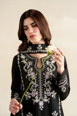 ZAIB - 3PC LAWN EMBROIDERED SHIRT WITH KHADDI NET EMBROIDERED DUPATTA AND TROUSER - HZG3054
