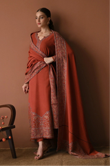 ZAIB - 3PC LAWN EMBROIDERED SHIRT WITH LAWN EMBROIDERED DUPATTA AND TROUSER - HZG2751