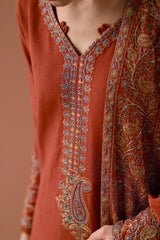 ZAIB - 3PC LAWN EMBROIDERED SHIRT WITH LAWN EMBROIDERED DUPATTA AND TROUSER - HZG2751