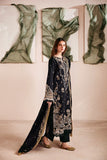 FLORENT - 3PC DHANAK EMBROIDERED SHIRT WITH DHANAK EMBROIDERED SHAWL AND TROUSER - HZG1975