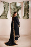 FLORENT - 3PC DHANAK EMBROIDERED SHIRT WITH DHANAK EMBROIDERED SHAWL AND TROUSER - HZG1975