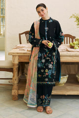 ZARA SHAH JAHAN - 3PC LAWN EMBROIDERED SHIRT WITH MAANAR  PRINTED DUPATTA AAND TROUSER - HZG1546