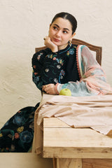 ZARA SHAH JAHAN - 3PC LAWN EMBROIDERED SHIRT WITH MAANAR  PRINTED DUPATTA AAND TROUSER - HZG1546