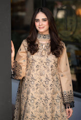 GARNET - 3PC LAWN EMBROIDERED SHIRT WITH CHIFFON EMBROIDERED DUPATTA AND TROUSER - HZG2228