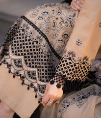 GARNET - 3PC LAWN EMBROIDERED SHIRT WITH CHIFFON EMBROIDERED DUPATTA AND TROUSER - HZG2228