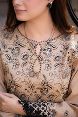 GARNET - 3PC LAWN EMBROIDERED SHIRT WITH CHIFFON EMBROIDERED DUPATTA AND TROUSER - HZG2228
