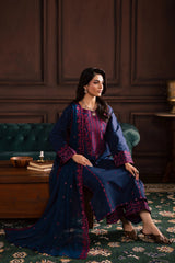 BATIK - 3PC LAWN EMBROIDERED SHIRT WITH CHIFFON EMBROIDERED DUPATTA AND TROUSER - HZG2991