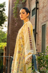 ELAF - 3PC LAWN EMBROIDERED SHIRT WITH KHADDI NET EMBROIDERED DUPATTA AND TROUSER - HZG2871