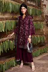 SUFFUSE - 3PC LAWN LASERWORK EMBROIDERED SHIRT WITH KHADDI NET EMBROIDERED DUPATTA AND TROUSER - HZG2756