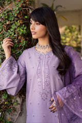 BATIK - 3PC LAWN EMBROIDERED SHIRT WITH KHADDI NET EMBROIDERED DUPATTA AND TROUSER - HZG2795