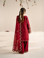BATIK - 3PC LAWN EMBROIDERED SHIRT WITH ORGANZA EMBROIDERED DUPATTA AND TROUSER - HZG1792