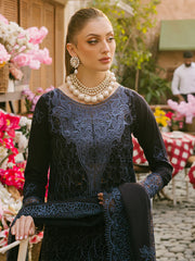 MAHNUR - 3PC LAWN EMBROIDERED SHIRT WITH KHADDI NET EMBROIDERED DUPATTA AND TROUSER - HZG2777