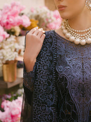 MAHNUR - 3PC LAWN EMBROIDERED SHIRT WITH KHADDI NET EMBROIDERED DUPATTA AND TROUSER - HZG2777