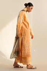 ZARA SHAH JAHAN - 3PC LAWN EMBROIDERED SHIRT WITH MANAAR PRINTED DUPATTA AND TROUSER - HZG2078