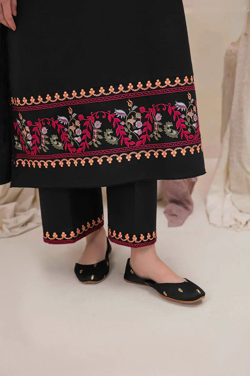 JAZMIN - 2PC DHANAK EMBROIDERED SHIRT AND EMBROIDERED TROUSER - HZG2386