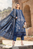 MARIA B - 3PC DHANAK EMBROIDERED SHIRT WITH TWILL PRINTED SHAWL AND TROUSER - HZG2059