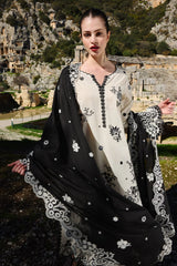 IMAGE - 3PC LAWN EMBROIDERED SHIRT WITH CHIFFON EMBROIDERED DUPATTA AND TROUSER - HZG2167