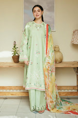 ZARA SHAH JAHAN - 3PC LAWN EMBROIDERED SHIRT WITH PRINTED DUPATTA AND TROUSER - HZG1575
