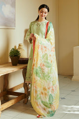 ZARA SHAH JAHAN - 3PC LAWN EMBROIDERED SHIRT WITH PRINTED DUPATTA AND TROUSER - HZG1575