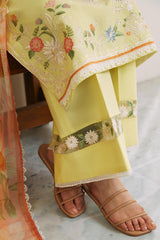 ZARA SHAH JAHAN - 3PC LAWN EMBROIDERED SHIRT WITH PRINTED DUPATTA AND TROUSER - HZG1576